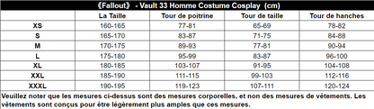 《Fallout》 - Vault 33 Costume Cosplay (Homme)